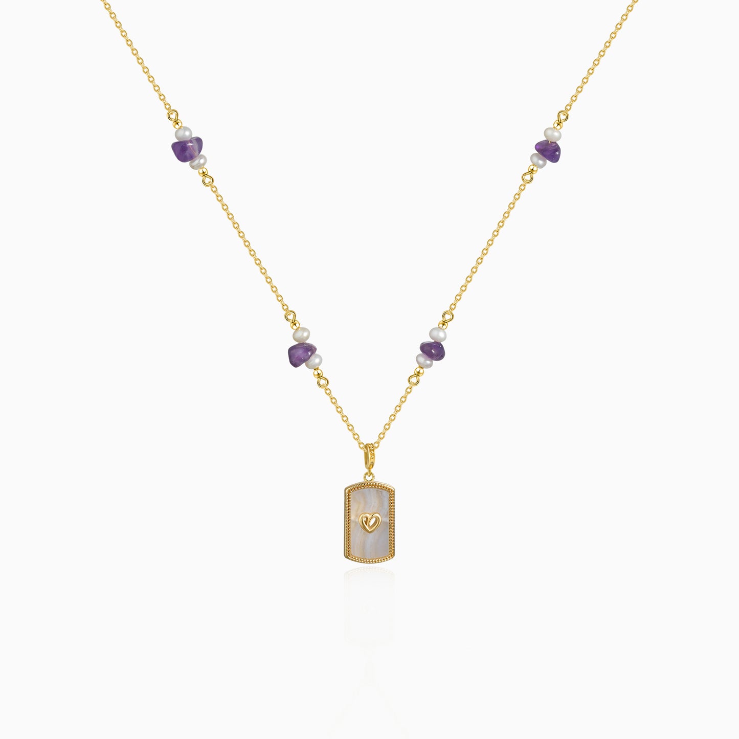 Amethyst Love Letter Necklace