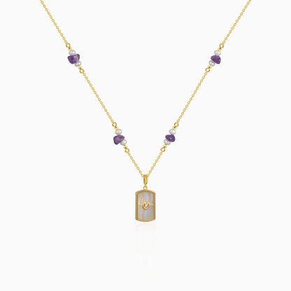 Amethyst Love Letter Necklace