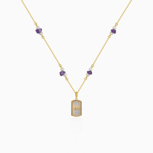 Amethyst Love Letter Necklace