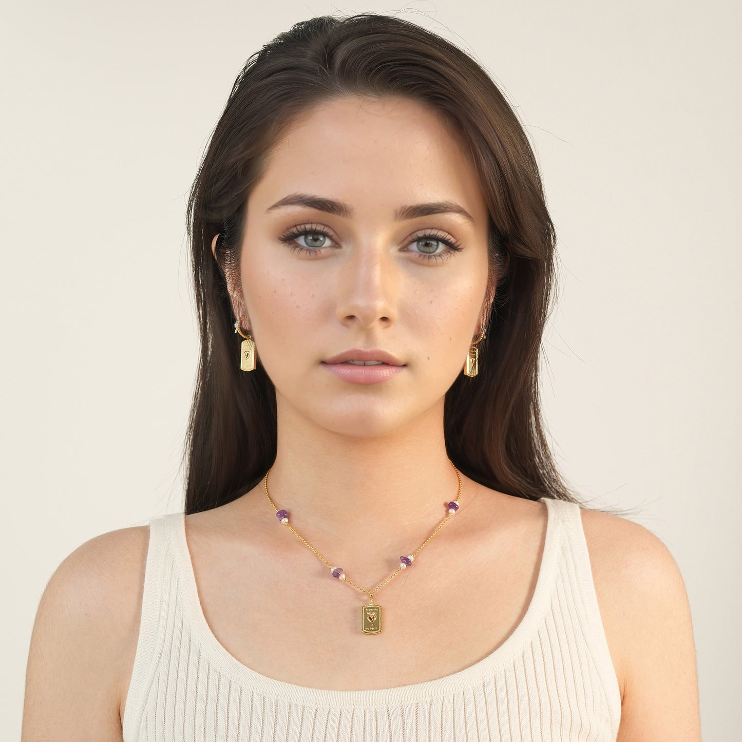 Amethyst Love Letter Necklace