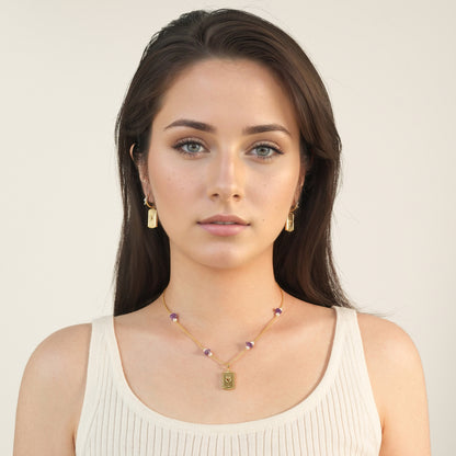 Amethyst Love Letter Necklace
