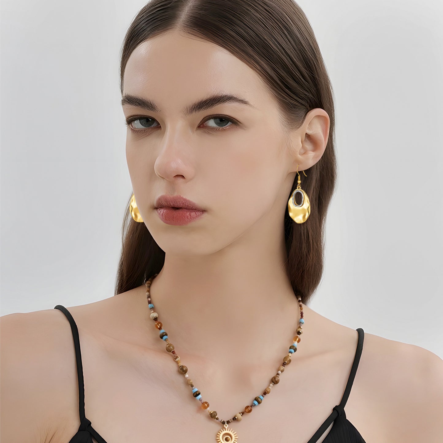 Geometric Hollow Dangle Earrings