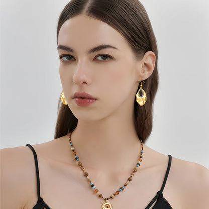 Geometric Hollow Dangle Earrings