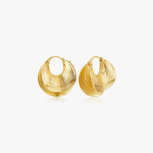 Layered Tetured Hoop Earrings