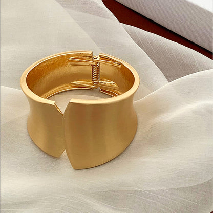 Wide Wave Cuff Statement Bracelet