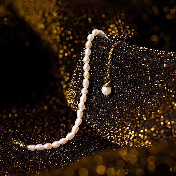 S925 Natural Pearl Gold Plated Bracelet
