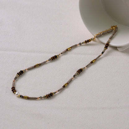 Maillard Style Natural Stone Necklace Set
