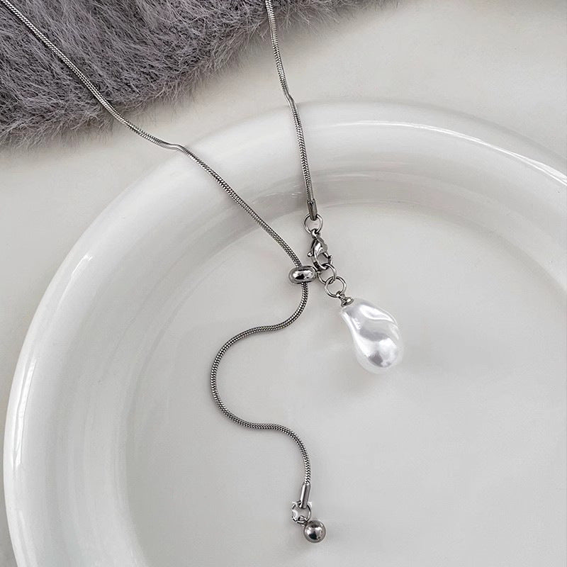 Snake Chain Lariat-Style Necklace