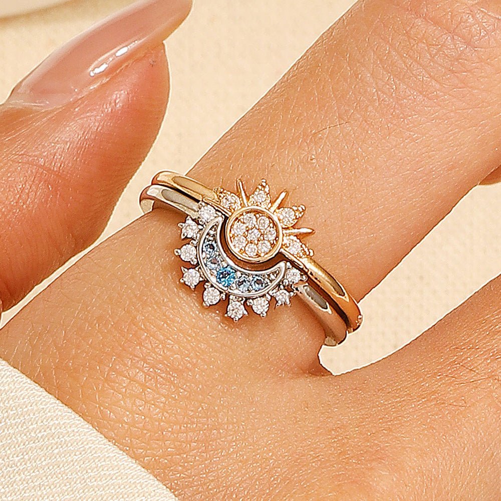 Sun & Moon Stacking Ring Set