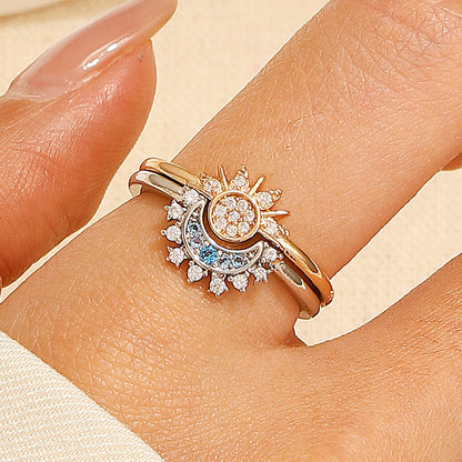 Sun & Moon Stacking Ring Set