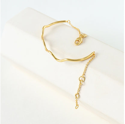 Wave Style Gold Plated Bracelet