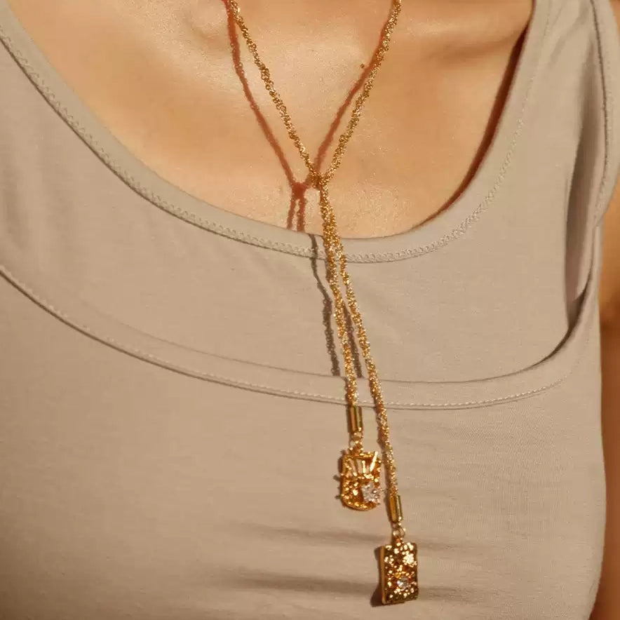 Galaxy Pendant Sweater Necklace
