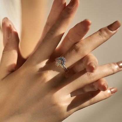 Sun & Moon Stacking Ring Set