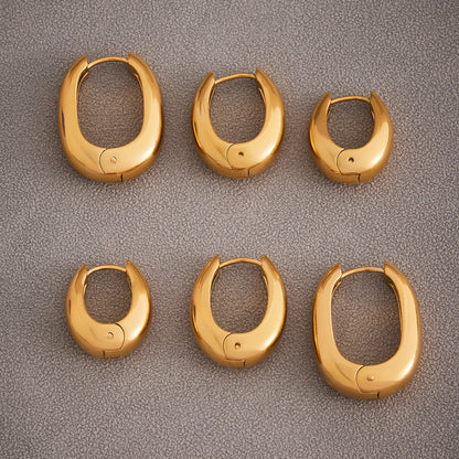 U-Shaped Plain Earrings