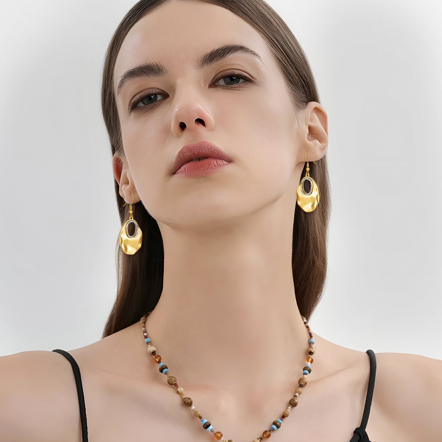 Geometric Hollow Dangle Earrings
