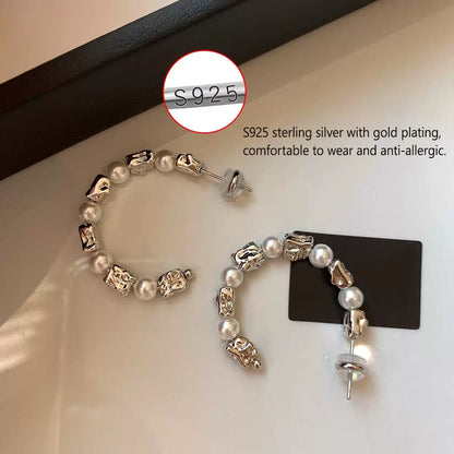 Irregular Textured Pearl Earrings