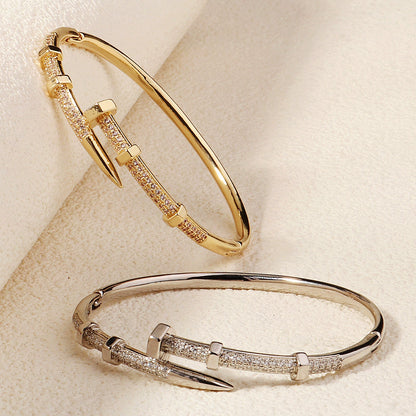 Nail-Shaped  Open Cuff Bracelet