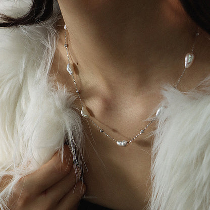 Luxury S925 Baroque Pearl Necklace