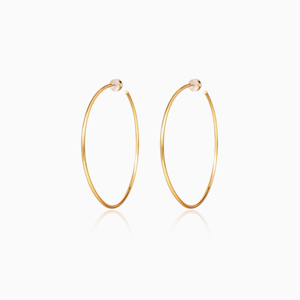 Plain Statement Hoop Earrings