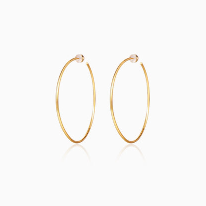 Plain Statement Hoop Earrings