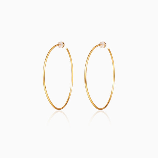 Plain Statement Hoop Earrings