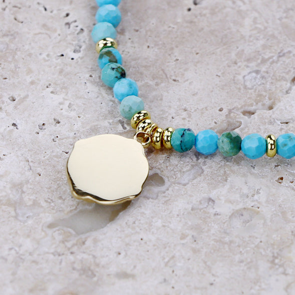 Turquoise Gold Plated Necklace