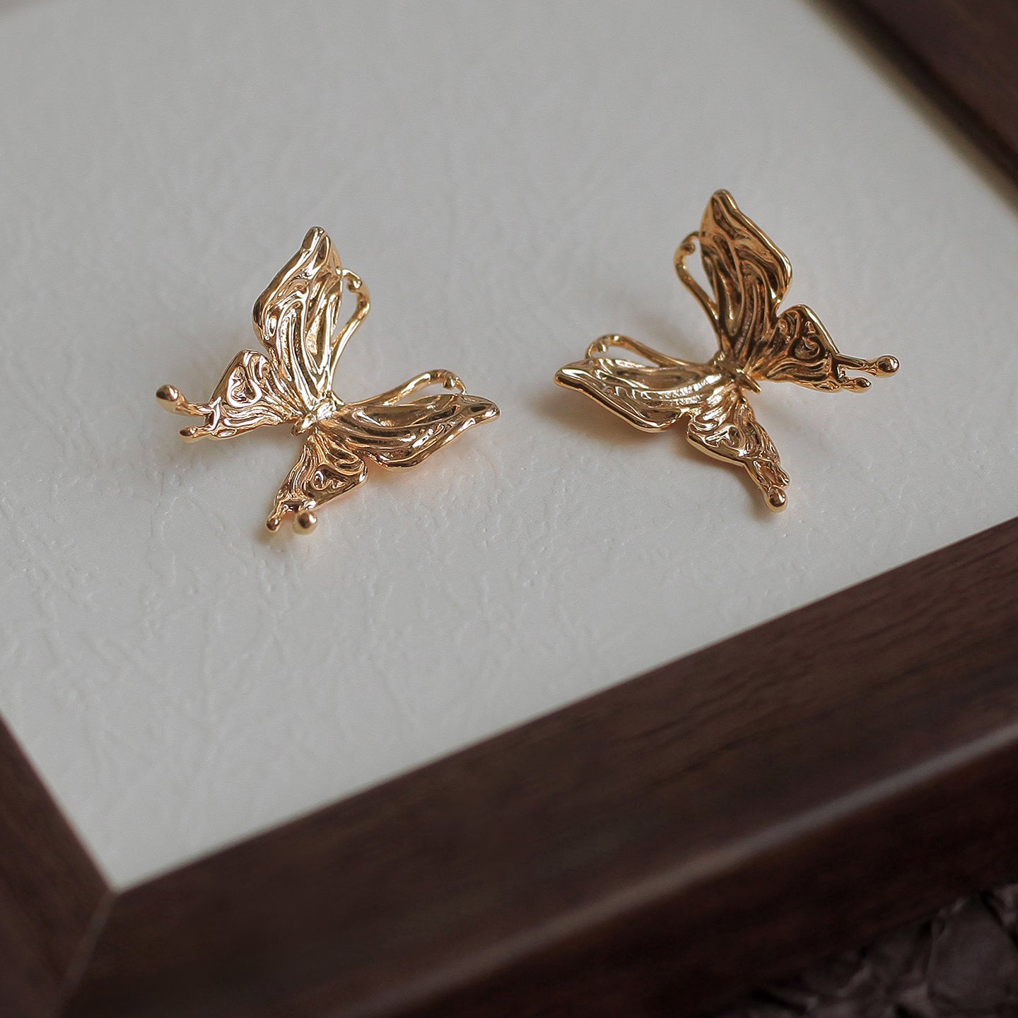 Artistic Textured Butterfly Earrings