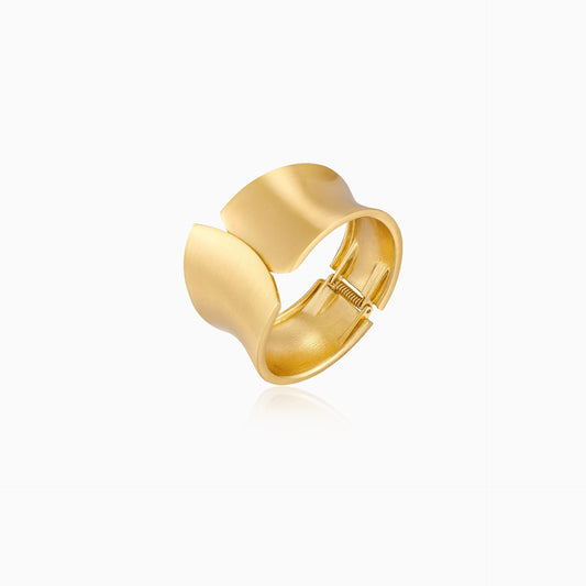 Wide Wave Cuff Statement Bracelet