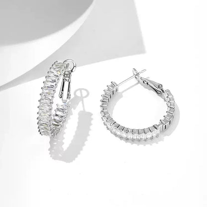 C-Hoop CZ Earrings