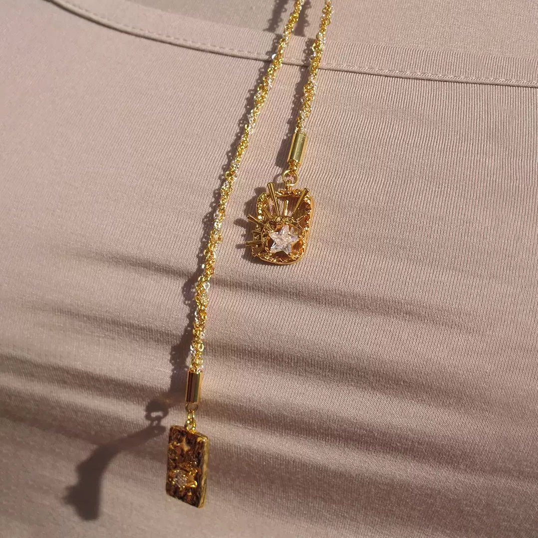 Galaxy Pendant Sweater Necklace