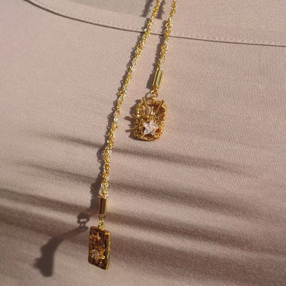 Galaxy Pendant Sweater Necklace