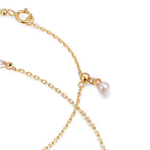 S925 Natural Pearl Gold Plated Bracelet