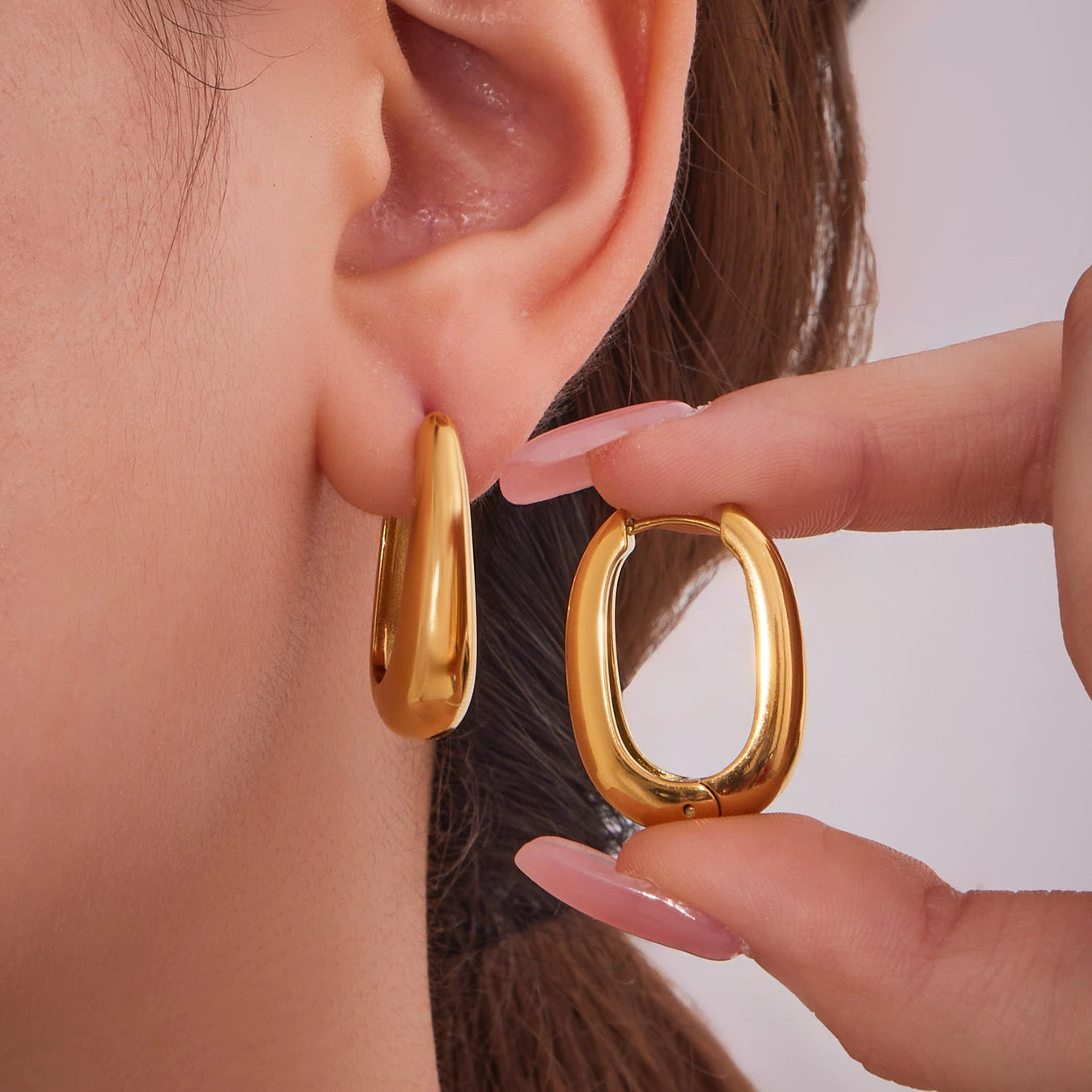 U-Shaped Plain Earrings
