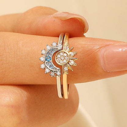 Sun & Moon Stacking Ring Set