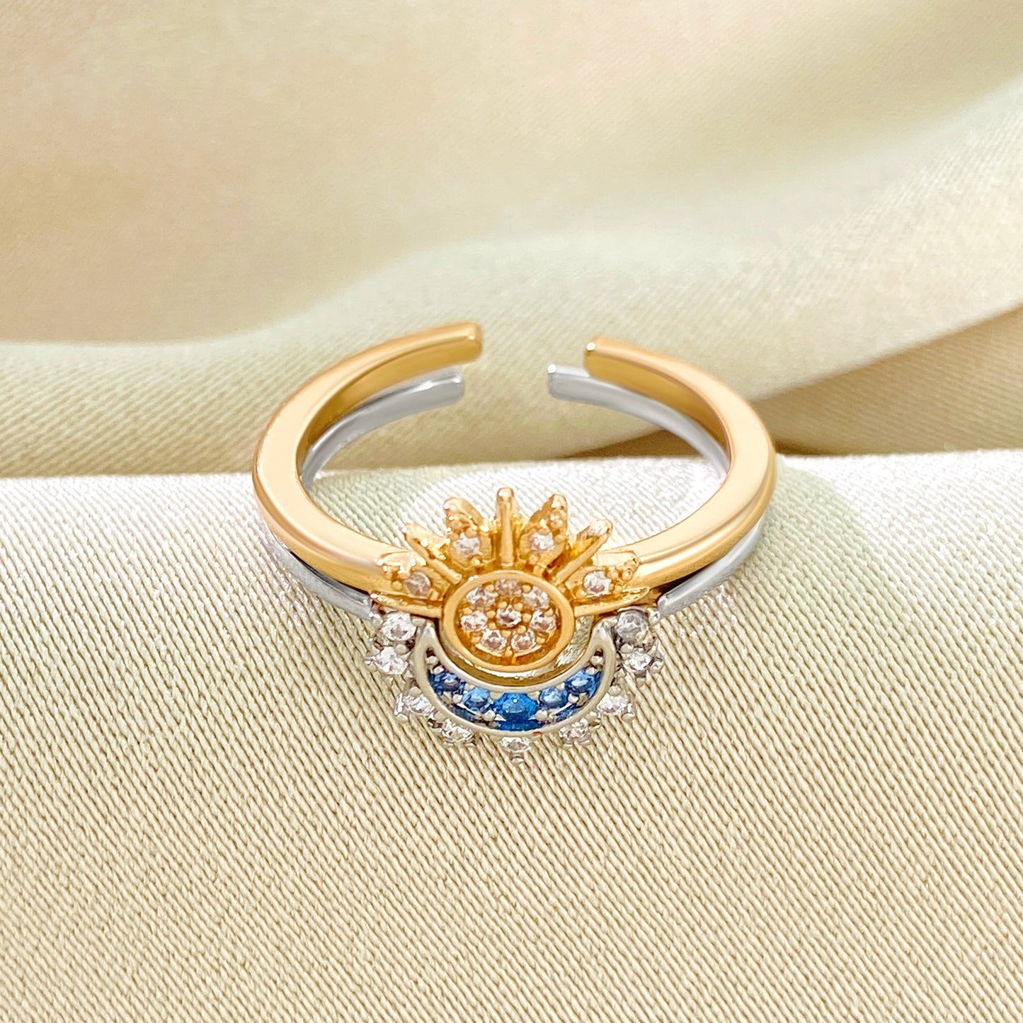 Sun & Moon Stacking Ring Set