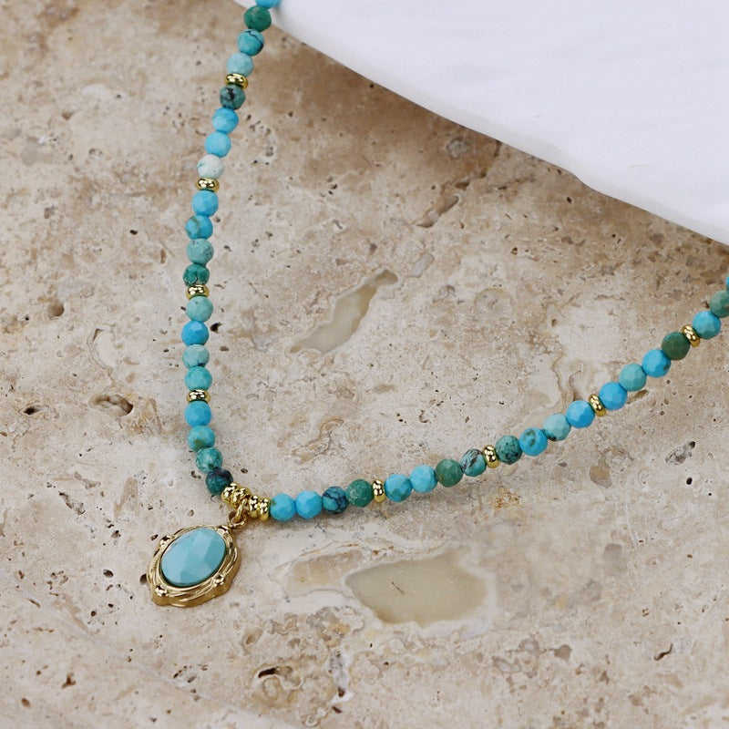 Turquoise Gold Plated Necklace