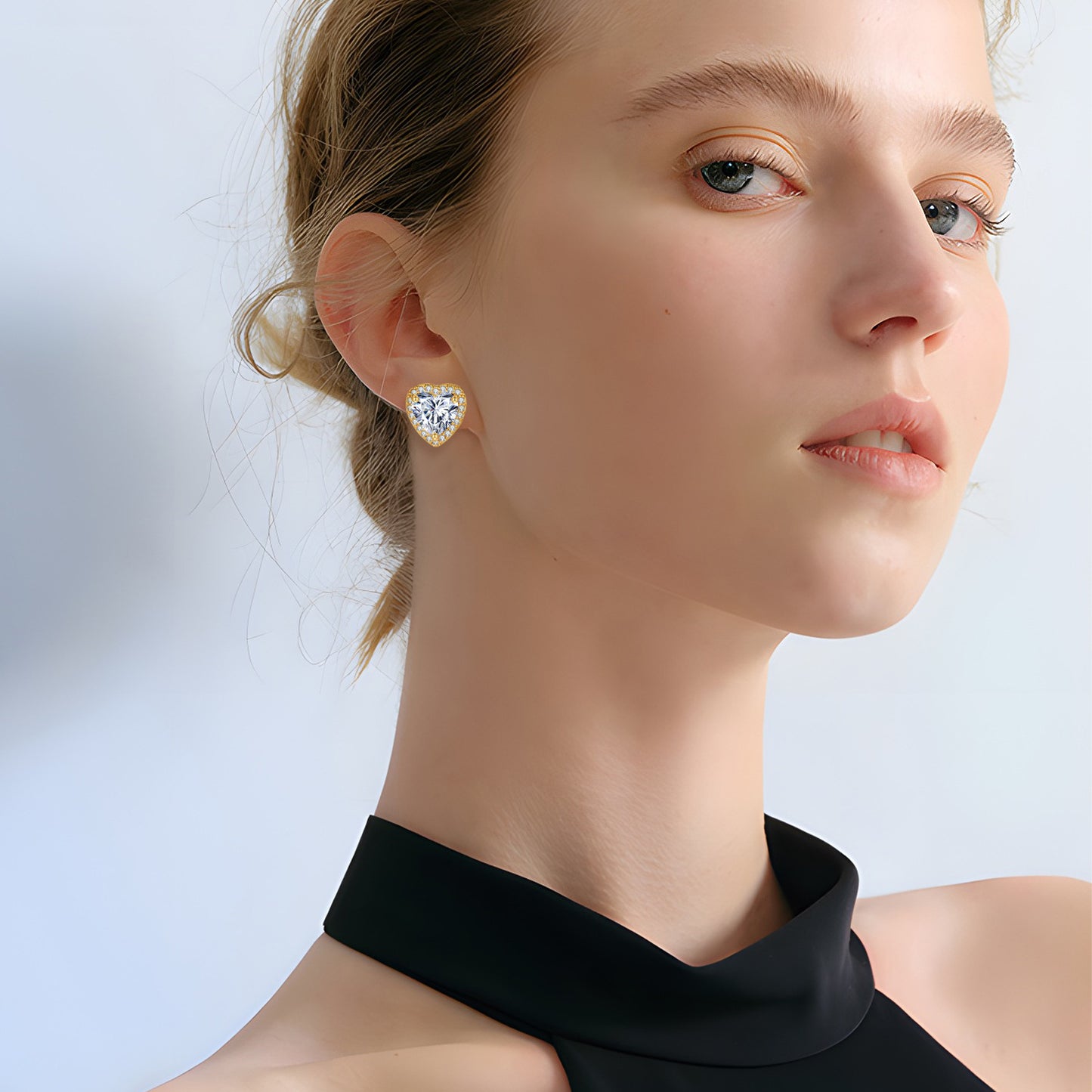 Heart Halo Clip-On Earrings