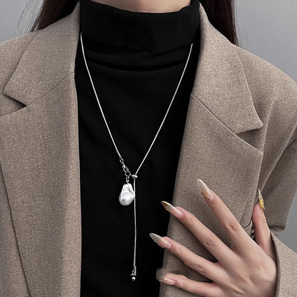 Snake Chain Lariat-Style Necklace
