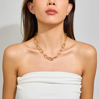 Paperclip Chain Statement  Necklace