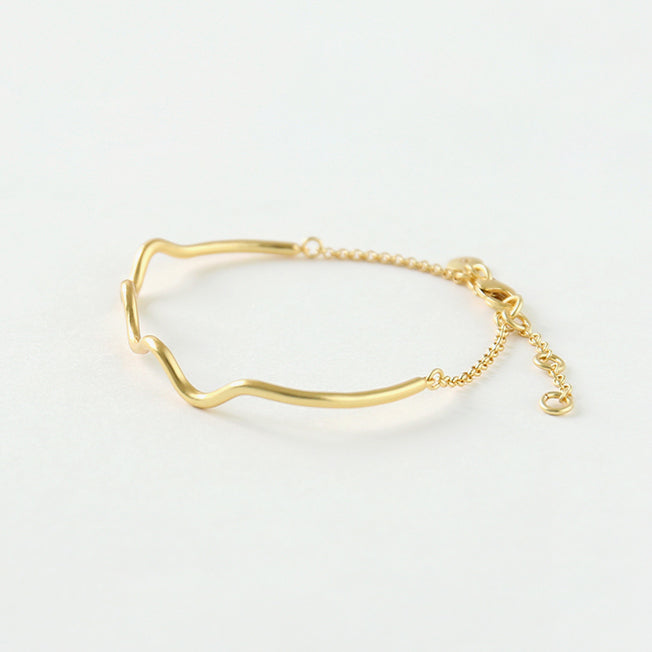 Wave Style Gold Plated Bracelet