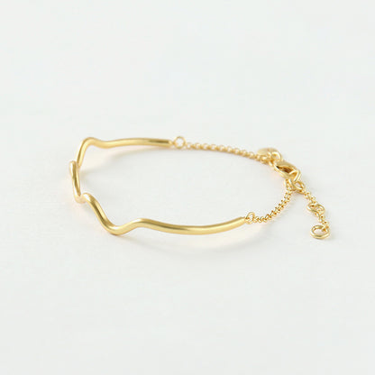 Wave Style Gold Plated Bracelet