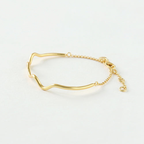 Wave Style Gold Plated Bracelet