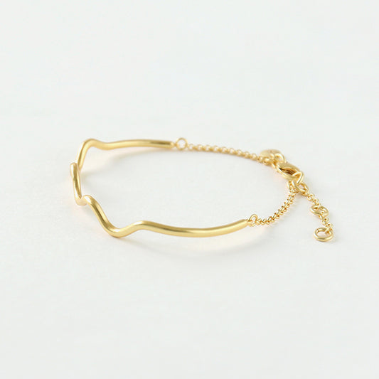 Wave Style Gold Plated Bracelet
