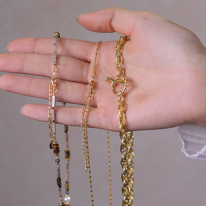 Maillard Style Natural Stone Necklace Set