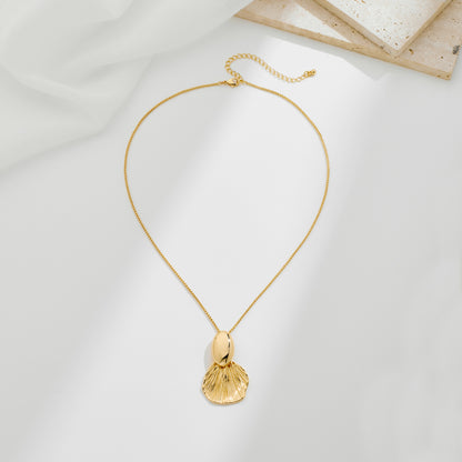 Textured Shell Statement Necklace