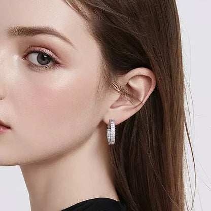 C-Hoop CZ Earrings