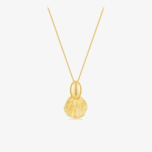 Textured Shell Statement Necklace