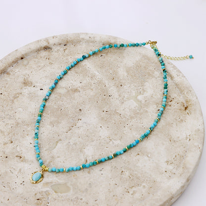 Turquoise Gold Plated Necklace