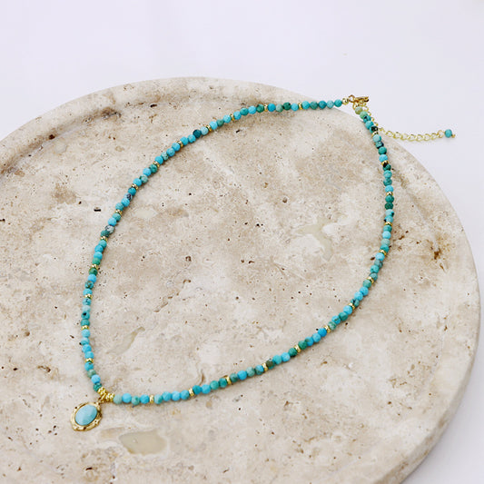 Turquoise Gold Plated Necklace