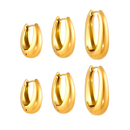 U-Shaped Plain Earrings